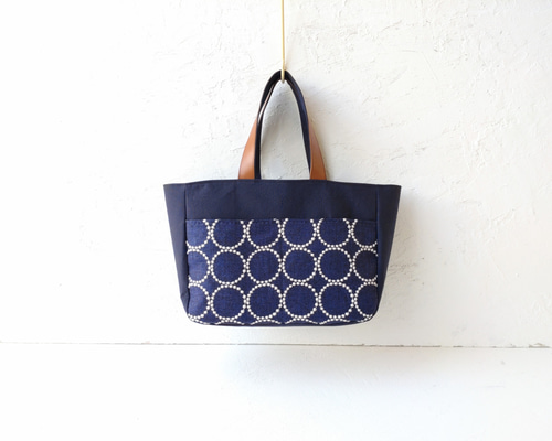 ミナペルホネンタンバリン[navy]とネイビーキャンバス トート