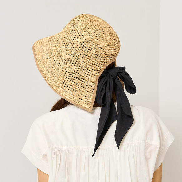 ラフィアリボンハット ラフィア リボン ハット