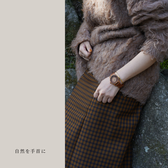 木製 腕時計 ナチュラル おしゃれ レディース 日本製ムーブメン 軽量　新デザイン！ 9枚目の画像