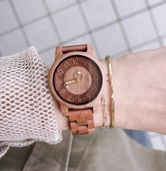 木製 腕時計 ナチュラル おしゃれ レディース 日本製ムーブメン 軽量　新デザイン！ 7枚目の画像