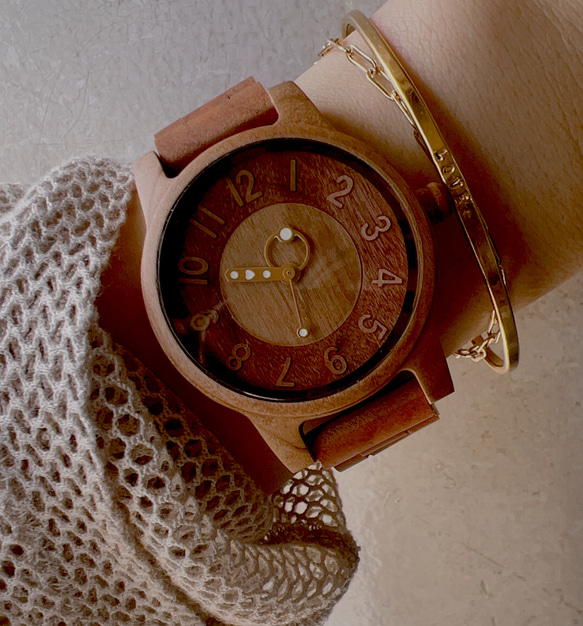 木製 腕時計 ナチュラル おしゃれ レディース 日本製ムーブメン 軽量　新デザイン！ 8枚目の画像