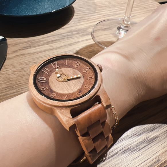 木製 腕時計 ナチュラル おしゃれ レディース 日本製ムーブメン 軽量　新デザイン！ 14枚目の画像