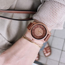 木製 腕時計 ナチュラル おしゃれ レディース 日本製ムーブメン 軽量　新デザイン！ 2枚目の画像