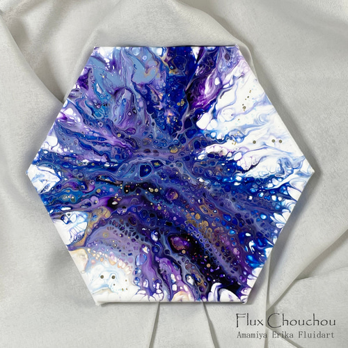 フルイドアート〉 原画 【一点物】 [17x19.5㎝] インテリアアート 抽象