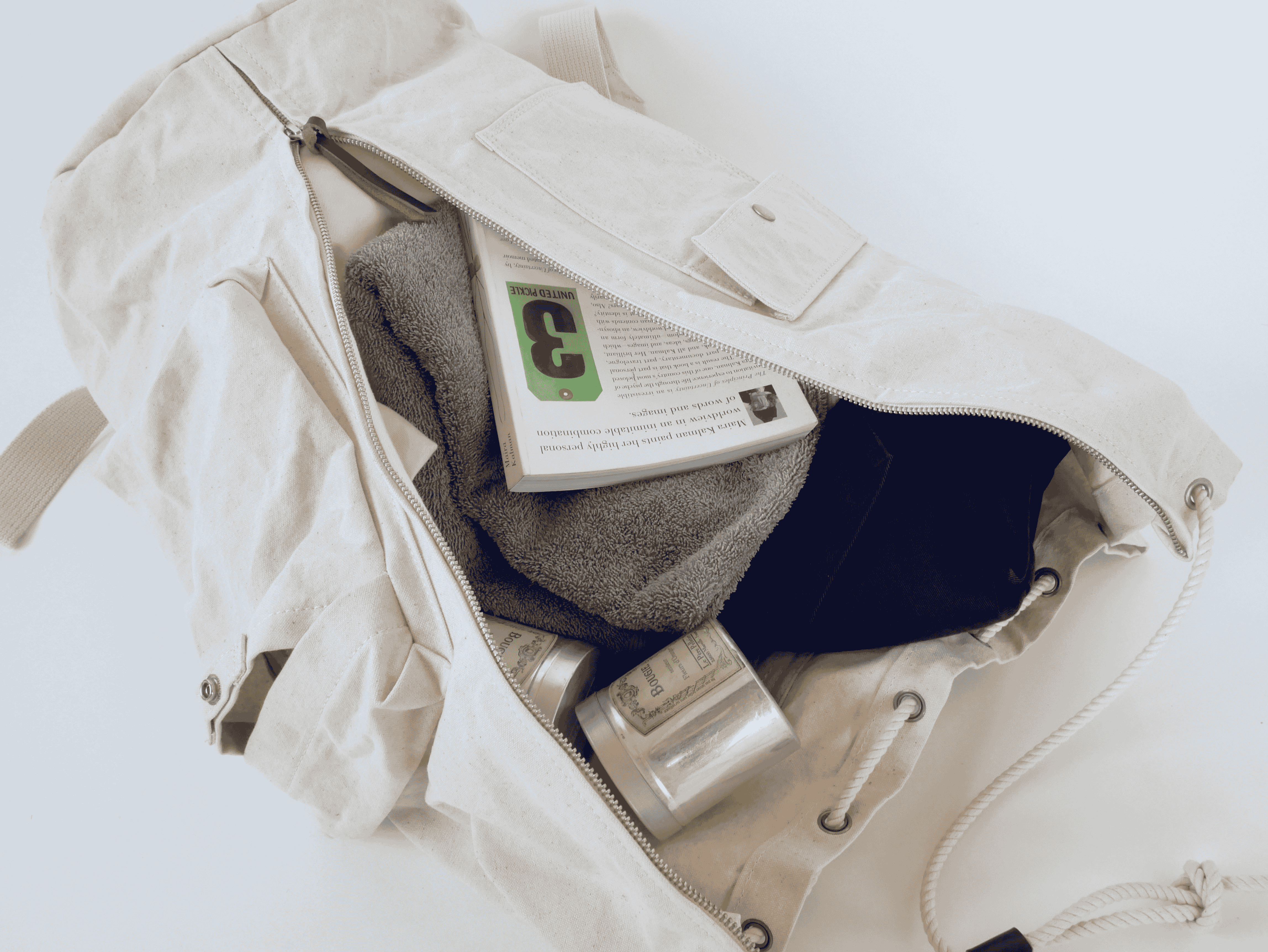 【ダッフルバッグ】バックパック　帆布キャンバス　エクリュ