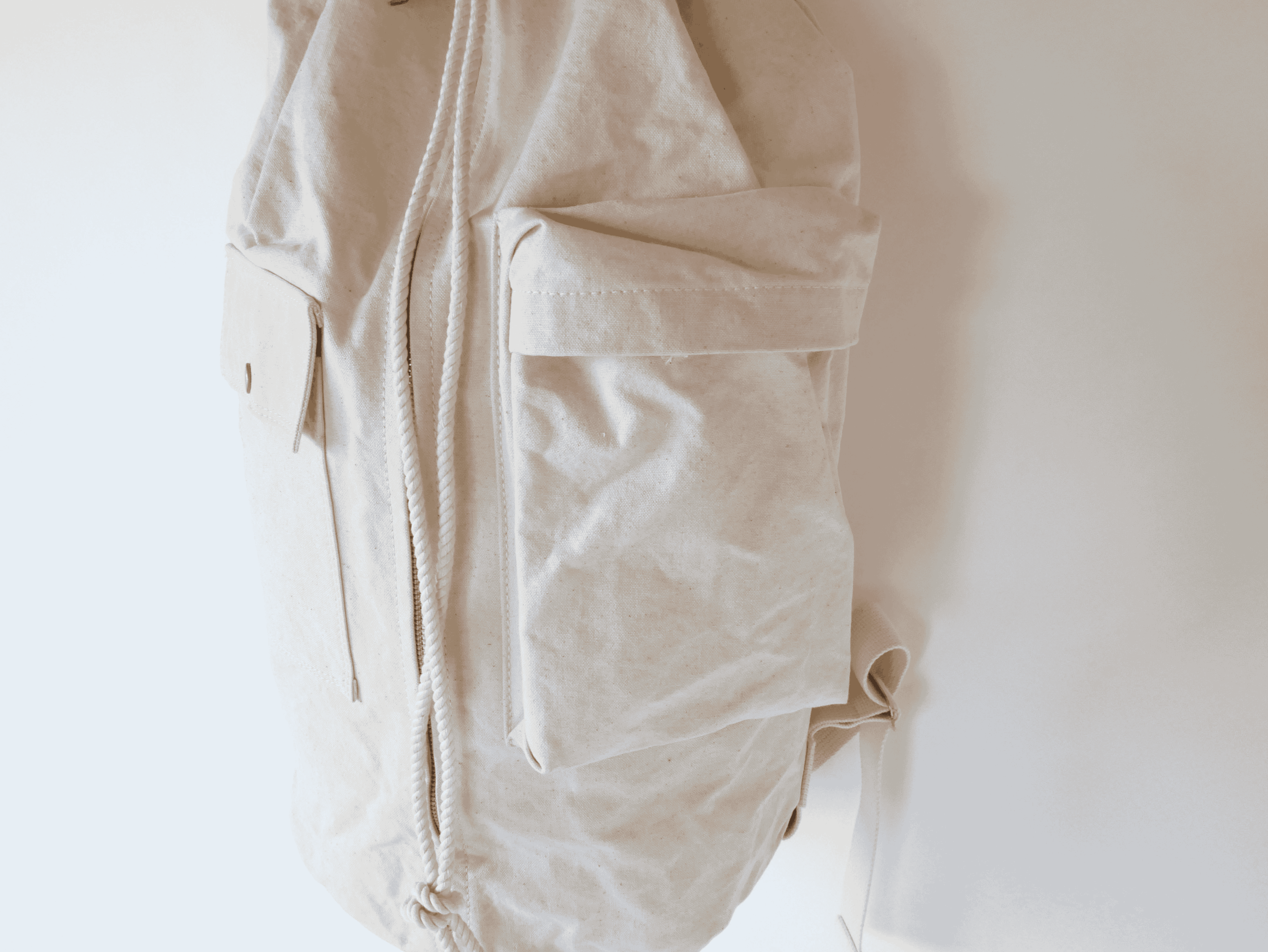 【ダッフルバッグ】バックパック　帆布キャンバス　エクリュ