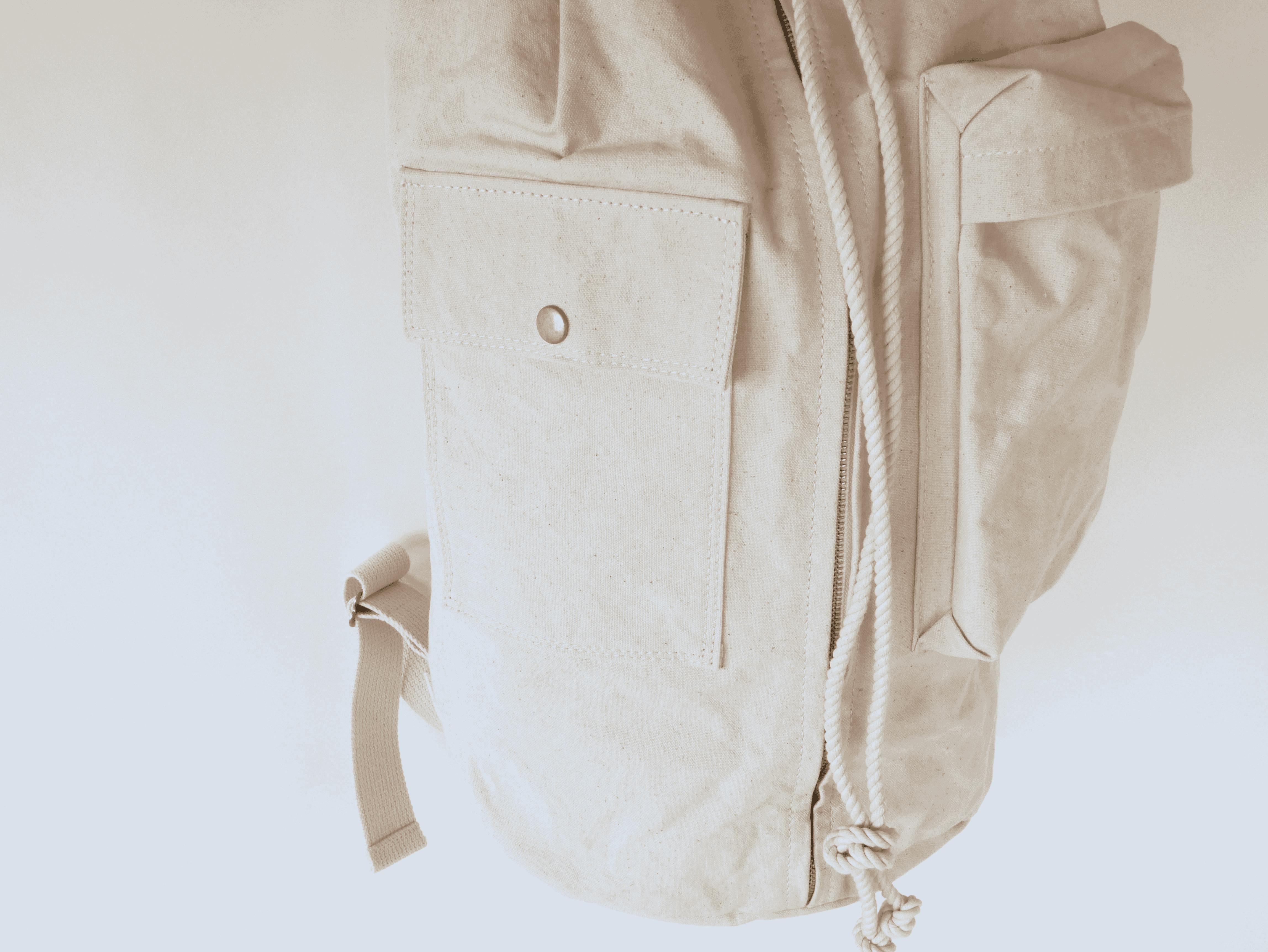 【ダッフルバッグ】バックパック　帆布キャンバス　エクリュ