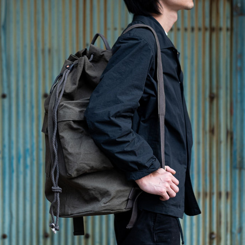 ダッフルバッグ】バックパック 帆布キャンバス オリーブ リュック