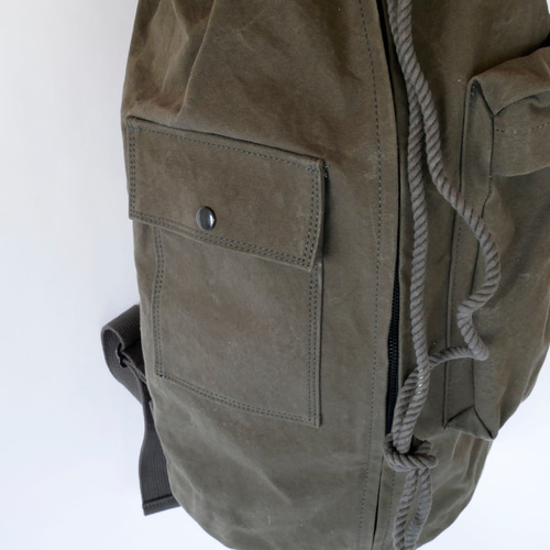 ダッフルバッグ】バックパック 帆布キャンバス オリーブ リュック