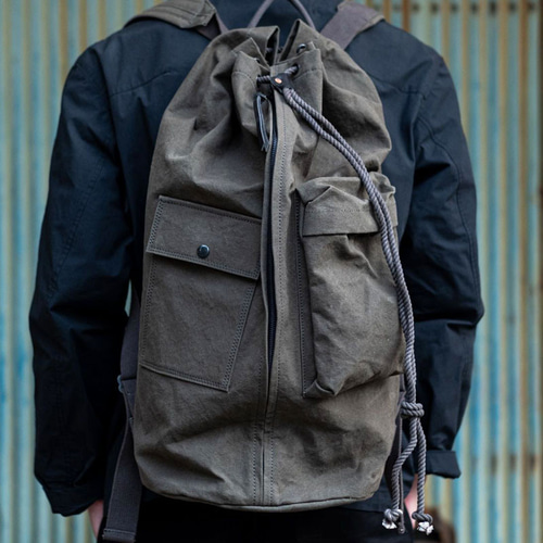 ダッフルバッグ】バックパック 帆布キャンバス オリーブ リュック