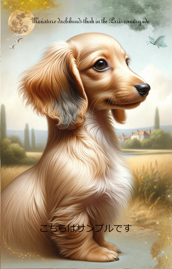 オリジナル 生地 ブロックデザイン パネル生地 犬 犬柄 ミニチュア