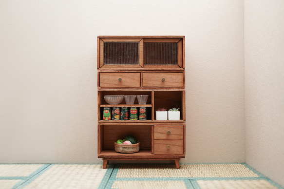 1/12 組み合わせ自由 ミニチュア収納棚 キャラメル その他置物