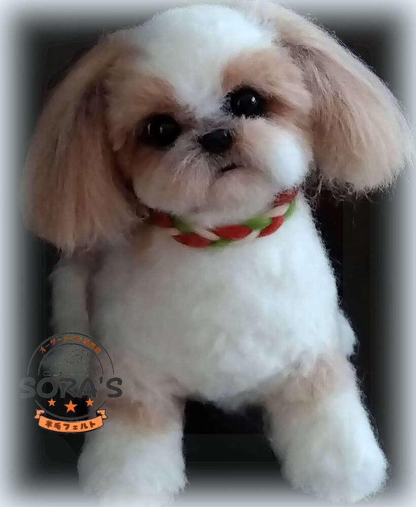 羊毛フェルト＃犬　リアルで可愛い　愛犬さん　オーダー制作・わんちゃん　ロングコートチワワ