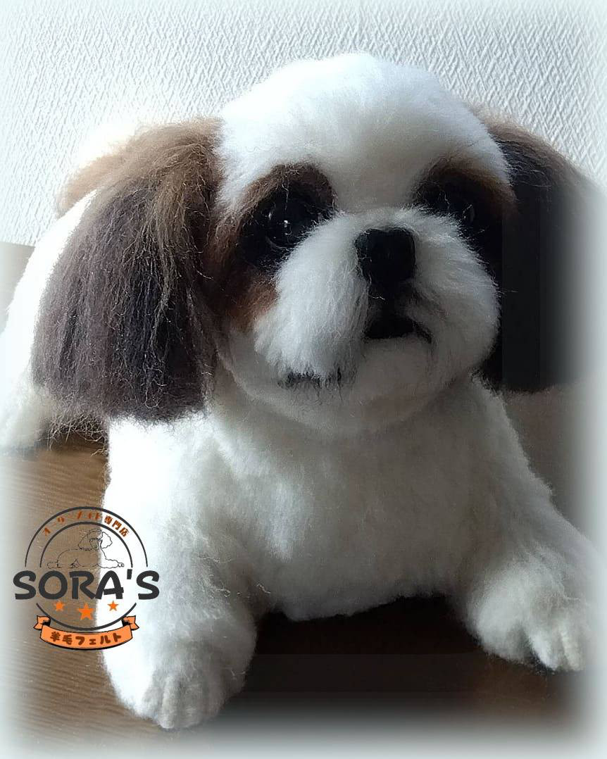 羊毛フェルト＃犬　リアルで可愛い　愛犬さん　オーダー制作・わんちゃん　ロングコートチワワ