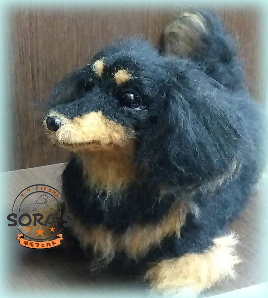 羊毛フェルト＃犬　リアルで可愛い　愛犬さん　オーダー制作・わんちゃん　ロングコートチワワ