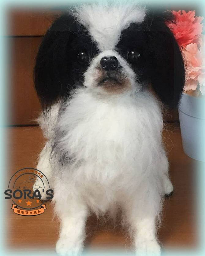 羊毛フェルト＃犬　リアルで可愛い　愛犬さん　オーダー制作・わんちゃん　ロングコートチワワ