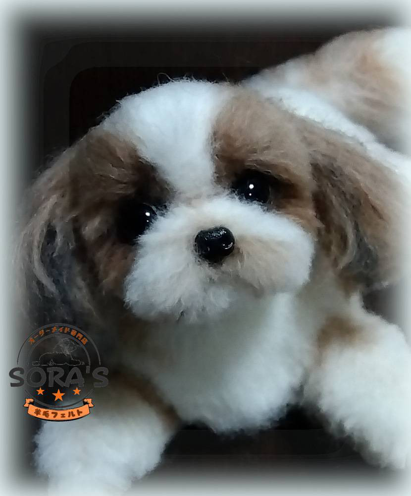 羊毛フェルト＃犬　リアルで可愛い　愛犬さん　オーダー制作・わんちゃん　ロングコートチワワ