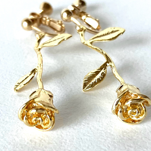 薔薇ピアス∗*゜ ♡全10色♡薔薇の一粒ピアス(小6㎜) No.100－B - MARINKO-CHII'S