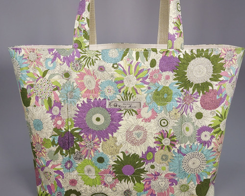 トートバッグ大(LIBERTY＊スモールスザンナ パープル) トートバッグ 
