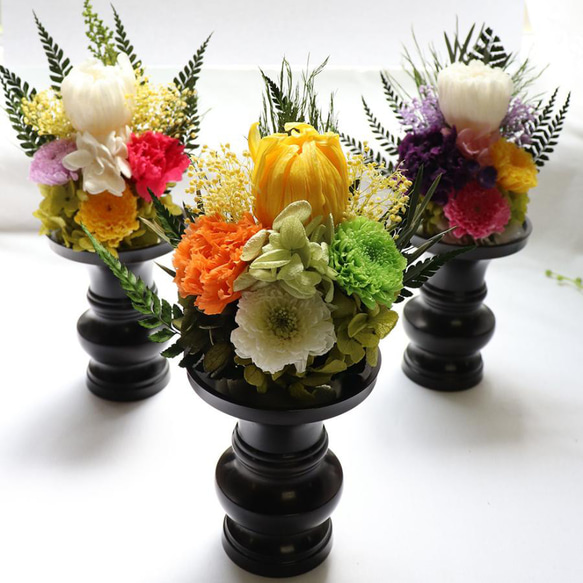 プリザーブドフラワー 仏花 花器なし「雅 SS寸」 器なし お供え