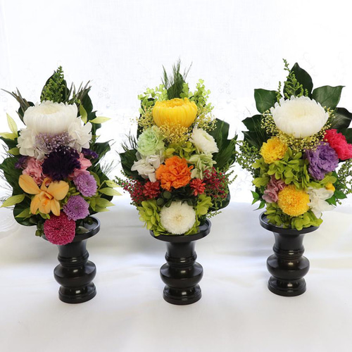 プリザーブドフラワー 仏花 花器なし 「雅」 器なし お供え