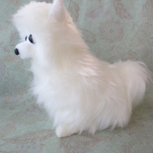 ふわふわ ポメラニアン 白 ぬいぐるみ ゆめの 通販 17719962｜Creema