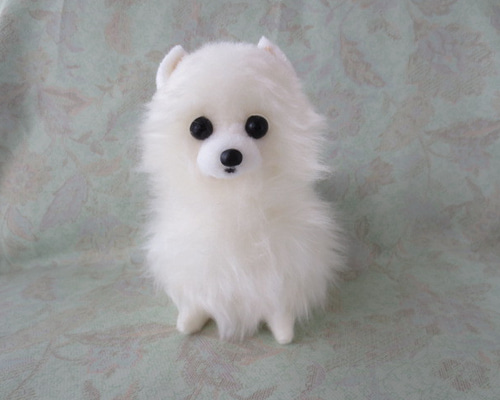 ハンドメイド* ぬいぐるみ*ポメラニアン*ホワイト Amazon.co.jp: 犬 ポメラニアン ぬいぐるみ 子犬 リアル 超