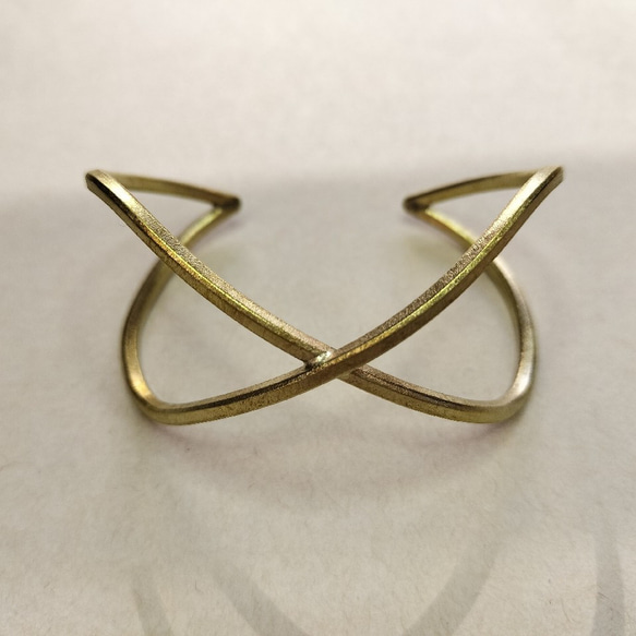 Creema限定  真鍮バングル  アンティークゴールド  ビンテージカラー　送料無料　BB025 1枚目の画像