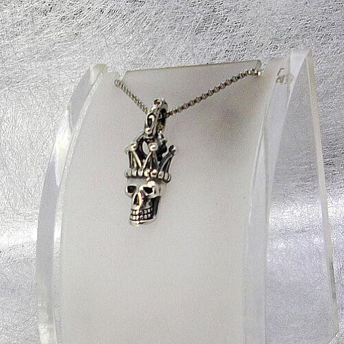 18万購入 天然ルビー シルバー925 スカル ロックンライド クリップ 18