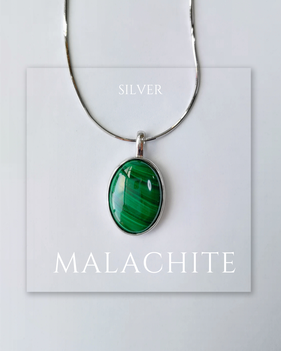 マラカイトペンダント　【完全手作り一点もの】