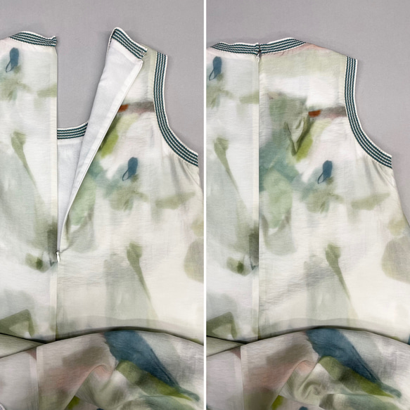 SALE 総柄プリント ノースリーブ ワンピース ロング丈 レディース Aライン Yoshi Yoshi ヨシヨシ Yoshi ヨシヨシ SALE ノースリーブ ワンピース ロング丈 レディース Aライン 送料無料 カラフル モノトーン サイズcm by pj 吉村ニット Bell