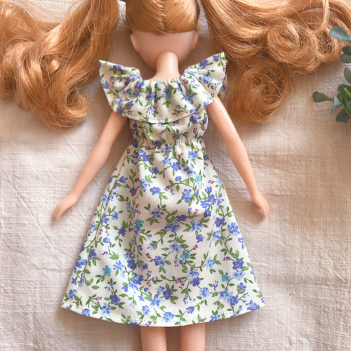 TAKARA タカラ リカちゃん 洋服 日本製 ② 花柄 フリル ワンピース TAKARA タカラ リカちゃん 洋服 日本製 ② 花柄 フリル