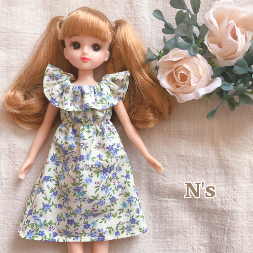 プチプラ♡ 22cmドール リカちゃん フリルワンピース① 4