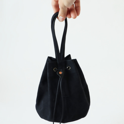 パラフィンキャンバス 加工帆布 巾着バッグ 手提げ サコッシュ