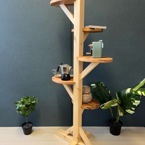 【送料無料】 タワーシェルフ ツリー形 L 収納棚 陳列棚 送料無料】 タワーシェルフ ツリー形 L 収納棚 陳列棚 棚