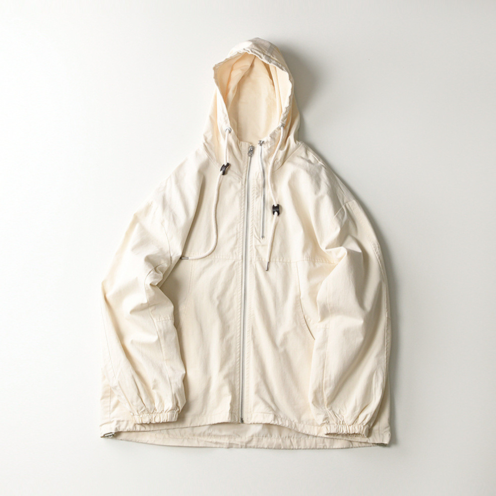 レディースルーズ長袖フード付きジャケットトップ