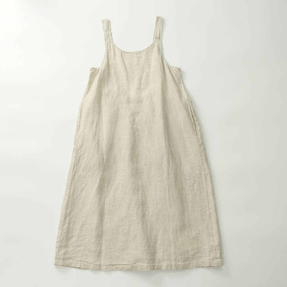 ゆったりとしたレディースソリッドカラーサスペンダードレス