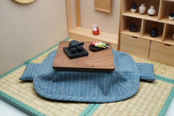 1/12ミニチュアこたつ 紺カラー その他置物 kuma's market 通販