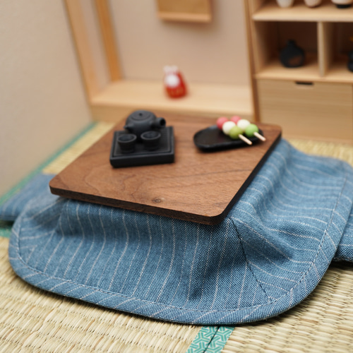 Hobby Shop ＊コタツ＊ 1/12ミニチュアこたつ 紺カラー その他置物 kuma's market 通販