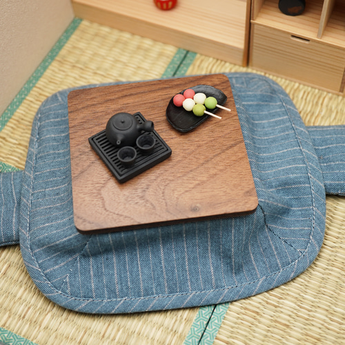 1/12ミニチュアこたつ 紺カラー その他置物 kuma's market 通販