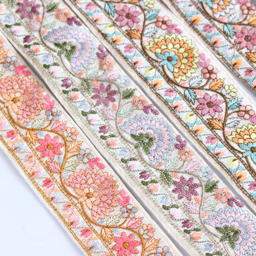 Ka-pi様　刺繍リボン　3点セット インド刺繍リボン No.21【f】 インド刺繍/刺繍リボン/刺繍