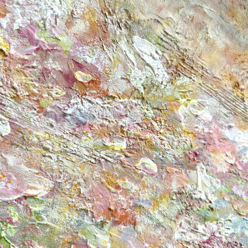 幸運の花畑 抽象画テクスチャーアート 絵画 Shion atelier 通販