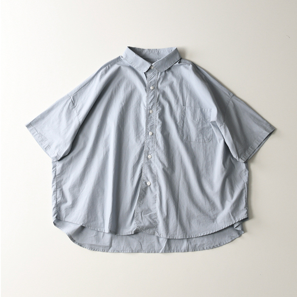 レディース ピュアコットン ルーズ半袖シャツ トップス