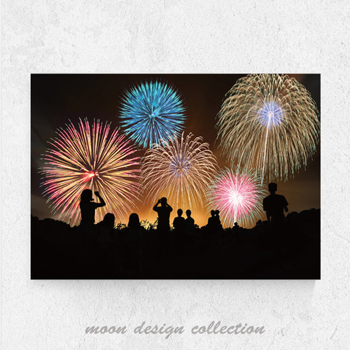 花火大会〉写真フレーム付・アート写真 写真・グラフィック moon 通販