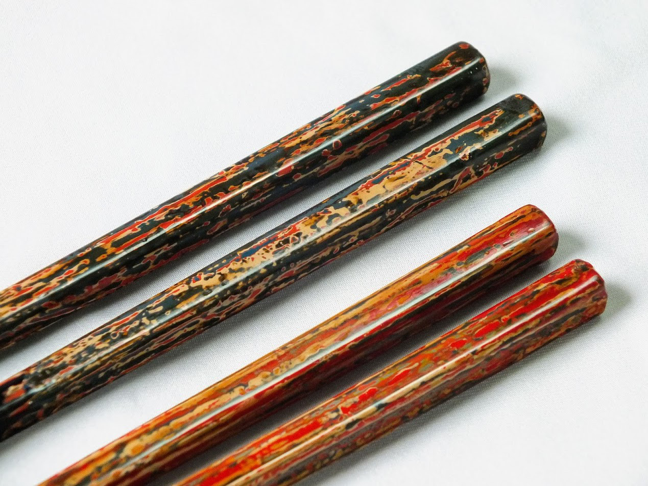 先石目錦塗夫婦箸　木製漆塗（24053005） 8,151円