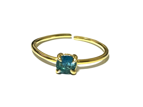 ネオンブルーアパタイト 指輪 指輪・リング sironekoshop 通販