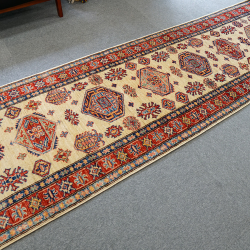 廊下敷き アフガニスタン 手織り絨毯 ガズニーウール ペルシャ 廊下敷き アフガニスタン 手織り絨毯 ガズニーウール ペルシャ