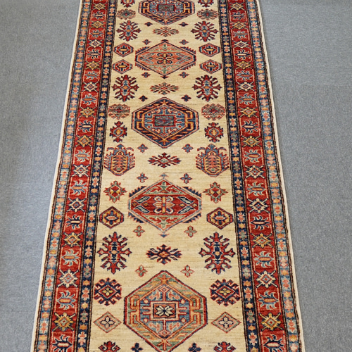 248×83cm 廊下敷き アフガニスタン 手織り絨毯 ガズニーウール ペルシャ