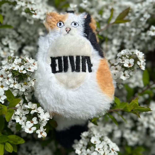 名前入れ ねこ ネコ キーホルダー ネームタグ 刺繍 誕生日 誕生日 