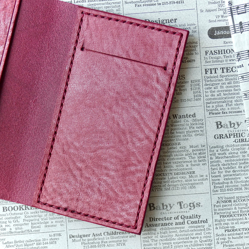 イタリア革のメモ帳カバー／ニーモシネ161／ラズベリー メモ帳